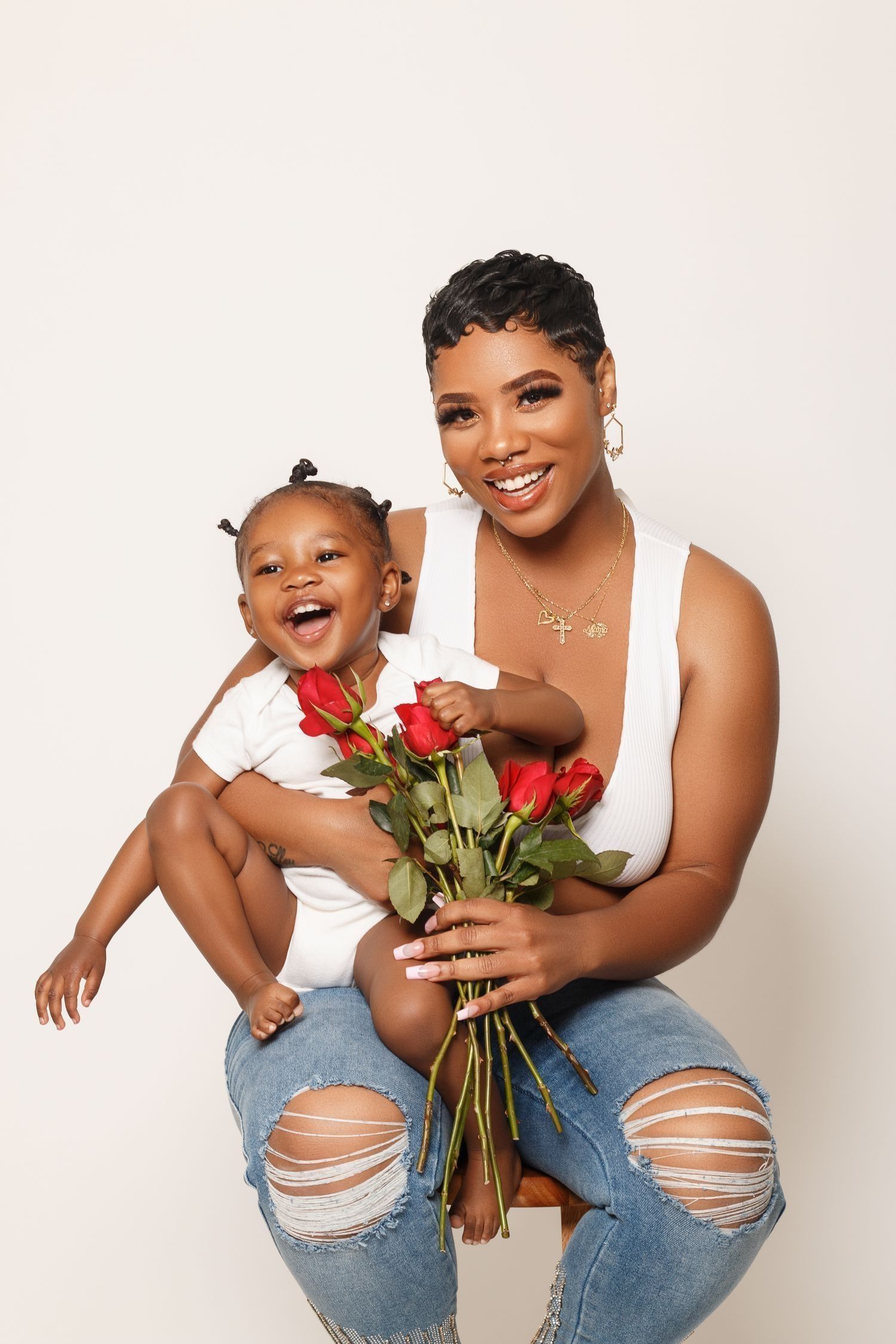 Mama and baby photography - tender connection